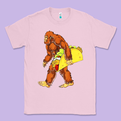 Bigfoot Carrying Taco Classic Tee Designed By Artisfamous