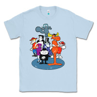 Dusty Blue rocky & bullwinkle and friends Classic Tee - artisFamous