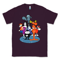 Plum rocky & bullwinkle and friends Classic Tee - artisFamous