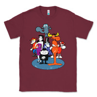 Burgundy rocky & bullwinkle and friends Classic Tee - artisFamous