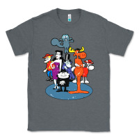 Charcoal Heather rocky & bullwinkle and friends Classic Tee - artisFamous