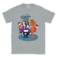Heather Grey rocky & bullwinkle and friends Classic Tee - artisFamous