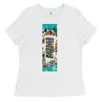 White mimi sunflower cowhide leopard  pen wrap Ladies Tee - Artiststas
