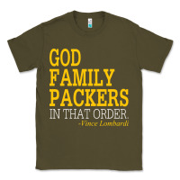 Army Green god family packers in that order Classic Tee - artisFamous