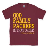 Burgundy god family packers in that order Classic Tee - artisFamous