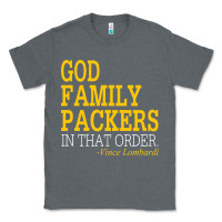 Charcoal Heather god family packers in that order Classic Tee - artisFamous
