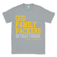 Heather Grey god family packers in that order Classic Tee - artisFamous