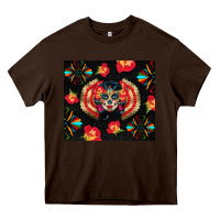 Chocolate Brown sugar skull tumbler Heavy Core Tee - BundleAndBundleShop