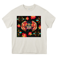Cream sugar skull tumbler Heavy Core Tee - BundleAndBundleShop