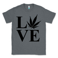Charcoal Heather love weed 420 Classic Tee - artisFamous