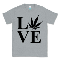 Heather Grey love weed 420 Classic Tee - artisFamous