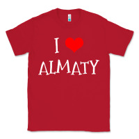 Red i love almaty city Classic Tee - artisFamous