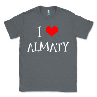 Charcoal Heather i love almaty city Classic Tee - artisFamous