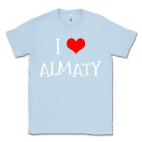 Dusty Blue i love almaty city Classic Tee - artisFamous