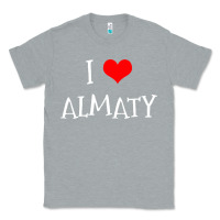 Heather Grey i love almaty city Classic Tee - artisFamous