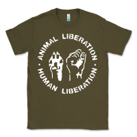 Army Green animal liberation Classic Tee - artisFamous