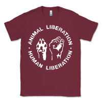 Burgundy animal liberation Classic Tee - artisFamous