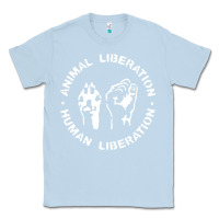 Dusty Blue animal liberation Classic Tee - artisFamous