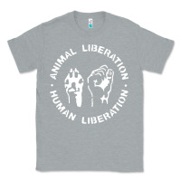 Heather Grey animal liberation Classic Tee - artisFamous