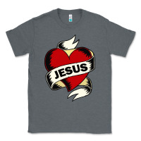 Charcoal Heather jesus love Classic Tee - artisFamous