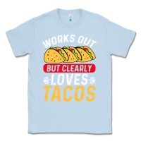 Dusty Blue tacos work out gym gift classic Classic Tee - artisFamous