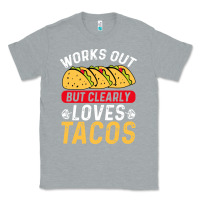 Heather Grey tacos work out gym gift classic Classic Tee - artisFamous