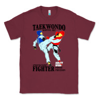 Burgundy taekwondo sport art Classic Tee - artisFamous