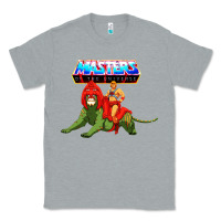 Heather Grey he man and battle cat Classic Tee - artisFamous