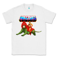White he man and battle cat Classic Tee - artisFamous