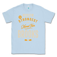 Dusty Blue Brooks Personalized Name Birthday Gift Classic Tee - artisFamous