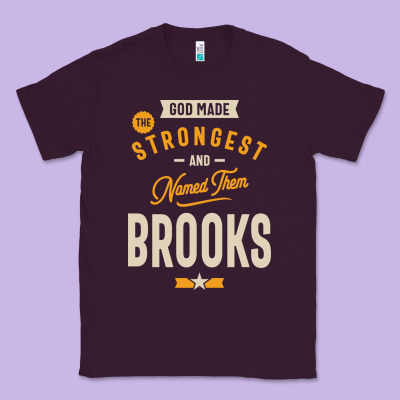 Brooks Personalized Name Birthday Gift Classic Tee Designed By Artisfamous