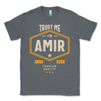Charcoal Heather Amir Personalized Name Birthday Gift Classic Tee - artisFamous