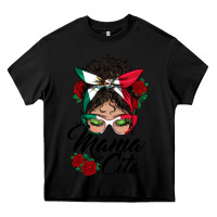 Black mexican mamacita messy bun Heavy Core Tee - BundleAndBundleShop