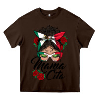 Chocolate Brown mexican mamacita messy bun Heavy Core Tee - BundleAndBundleShop