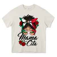 Cream mexican mamacita messy bun Heavy Core Tee - BundleAndBundleShop