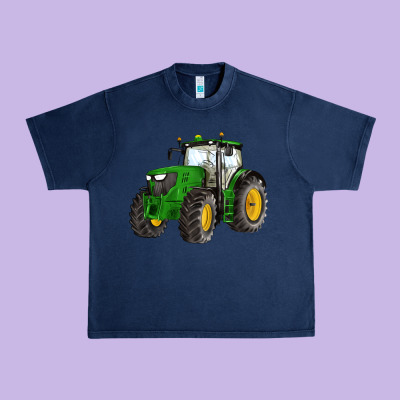 Western Farm Tractor Urban Heavy Tee Designed By Artiststas