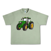 Oil Green western farm tractor Urban Heavy Tee - Artiststas