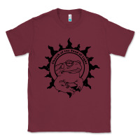 Burgundy church of the toad of light psychedelic frog Classic Tee - artisFamous