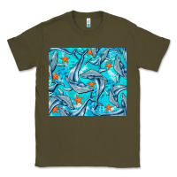 Army Green humpback whale tumbler Classic Tee - BarkalooDesign