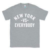 Heather Grey new york vs everybody Classic Tee - artisFamous