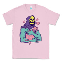 Bubblegum Pink skeletor's hug cat Classic Tee - artisFamous
