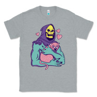 Heather Grey skeletor's hug cat Classic Tee - artisFamous