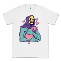 White skeletor's hug cat Classic Tee - artisFamous