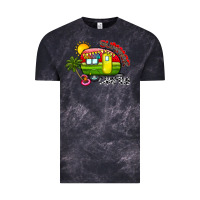 Cloud Black summer camping Vintage Tee - CowhideDigitalArt