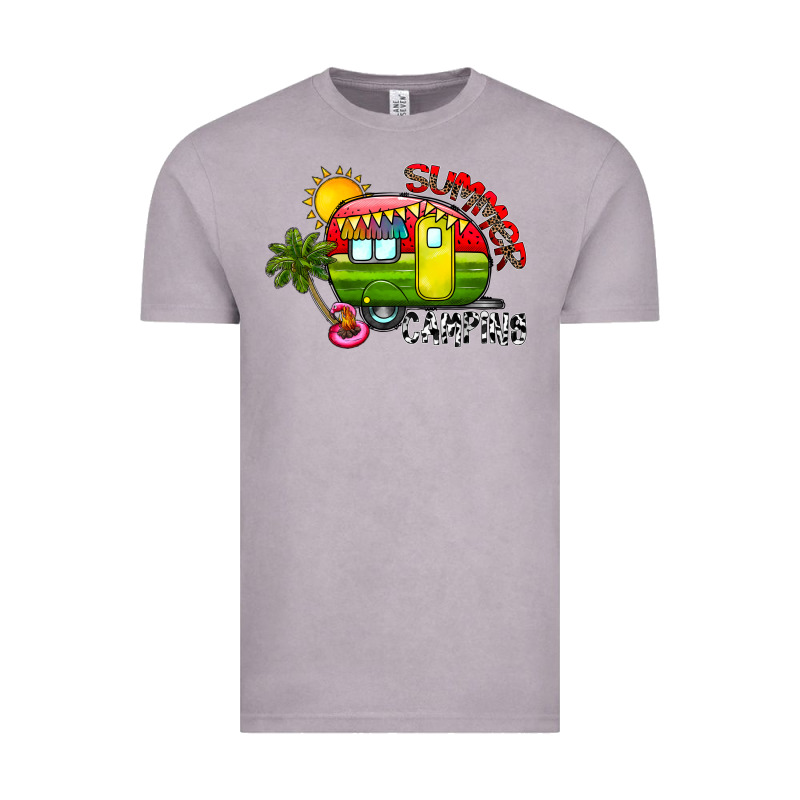 Summer Camping Vintage Tee by CowhideDigitalArt | Teevron