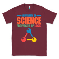 Burgundy UNIVERSITY OF SCIENCE PROFESSOR OF LOGIC Classic Tee - artisFamous