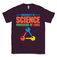 Plum UNIVERSITY OF SCIENCE PROFESSOR OF LOGIC Classic Tee - artisFamous