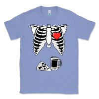 Colony Blue dad skeleton halloween beer pizza Classic Tee - artisFamous