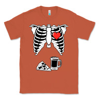 Copper dad skeleton halloween beer pizza Classic Tee - artisFamous