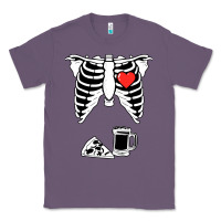 Lavender dad skeleton halloween beer pizza Classic Tee - artisFamous